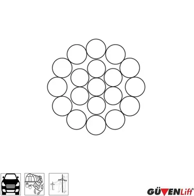 1×19 Monotron Çelik Halat 1(1+6+12)