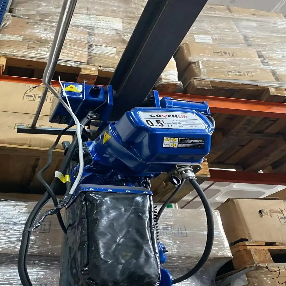 0.5 Ton Monoray Zincirli Vinç 380 Volt