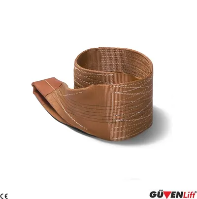 6 Ton Gözlü Polyester Sapan Kahve