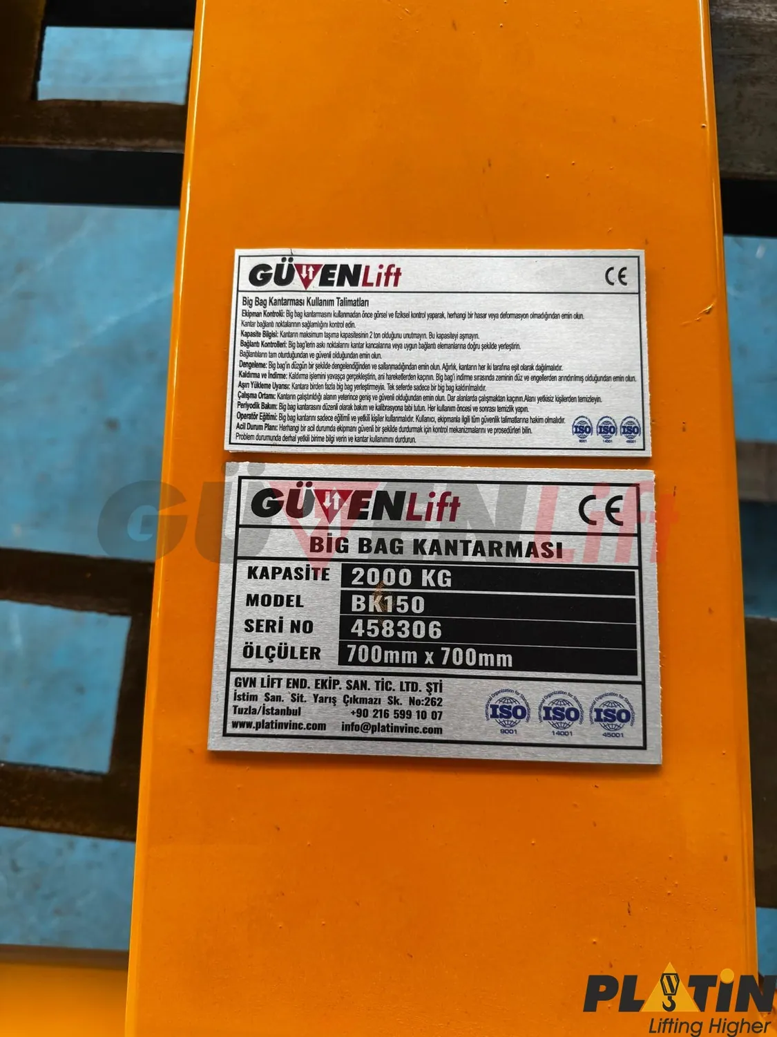 GVN430 Forklift Big Bag Traversi