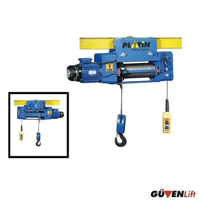1 Ton Monoray Halatlı Yerli Vinç