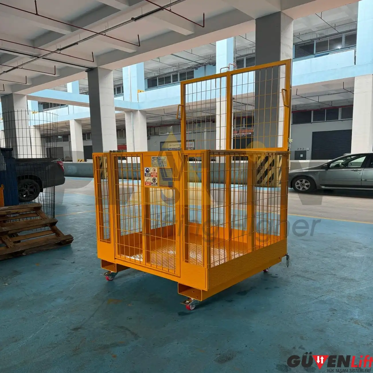 Tekerlekli Personel Forklift Sepeti