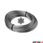 7x19 Paslanmaz Krom Çelik Halat - Görsel 3