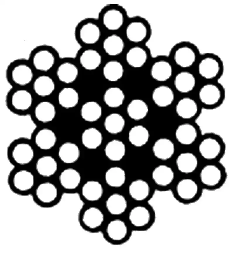 7x7 Paslanmaz Çelik Halat 1 7 7 paslanmaz celik halat teknik resim