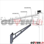 Guven Elektrikli Dönerli Pergel Vinç - Görsel 7