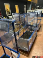 GVN415 Tek Bölme Cam Taşıma Arabası - Görsel 5