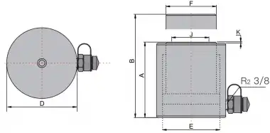 hidrolik silindir teknik cizim 1