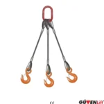 Üç Bacaklı Kancalı Çelik Sapan