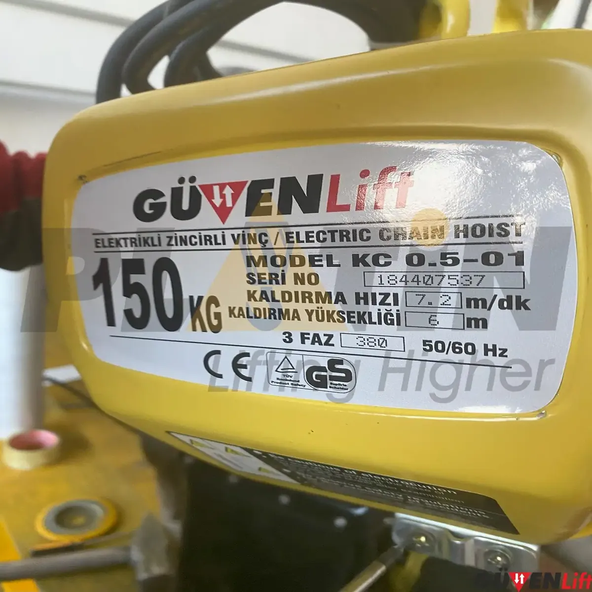 0.5 Ton Sabit Zincirli Caraskal 380 Volt - Görsel 5