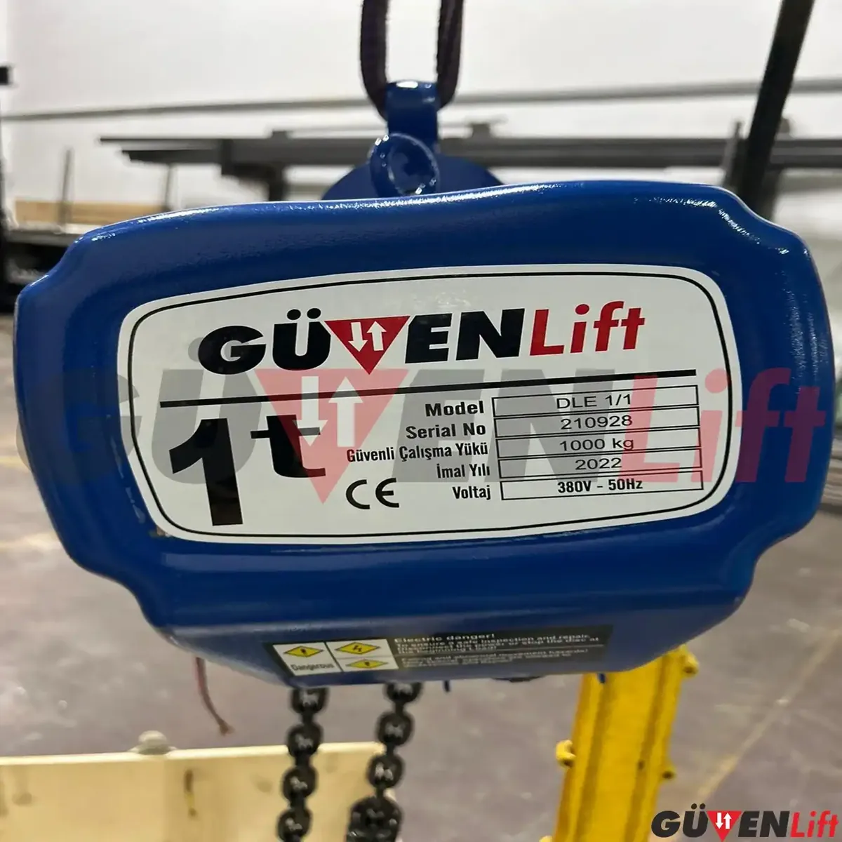 1 Ton Monoray Zincirli Vinç 380 Volt - Görsel 15