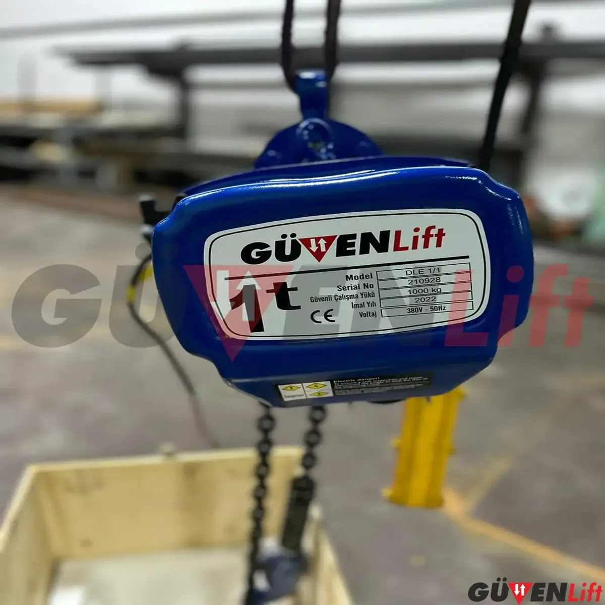 1 Ton Monoray Zincirli Vinç 380 Volt - Görsel 16