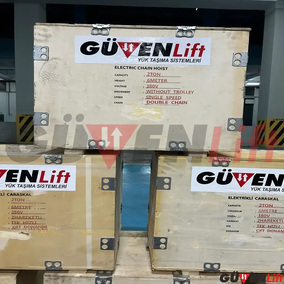 1 Ton Monoray Zincirli Vinç 380 Volt - Görsel 17
