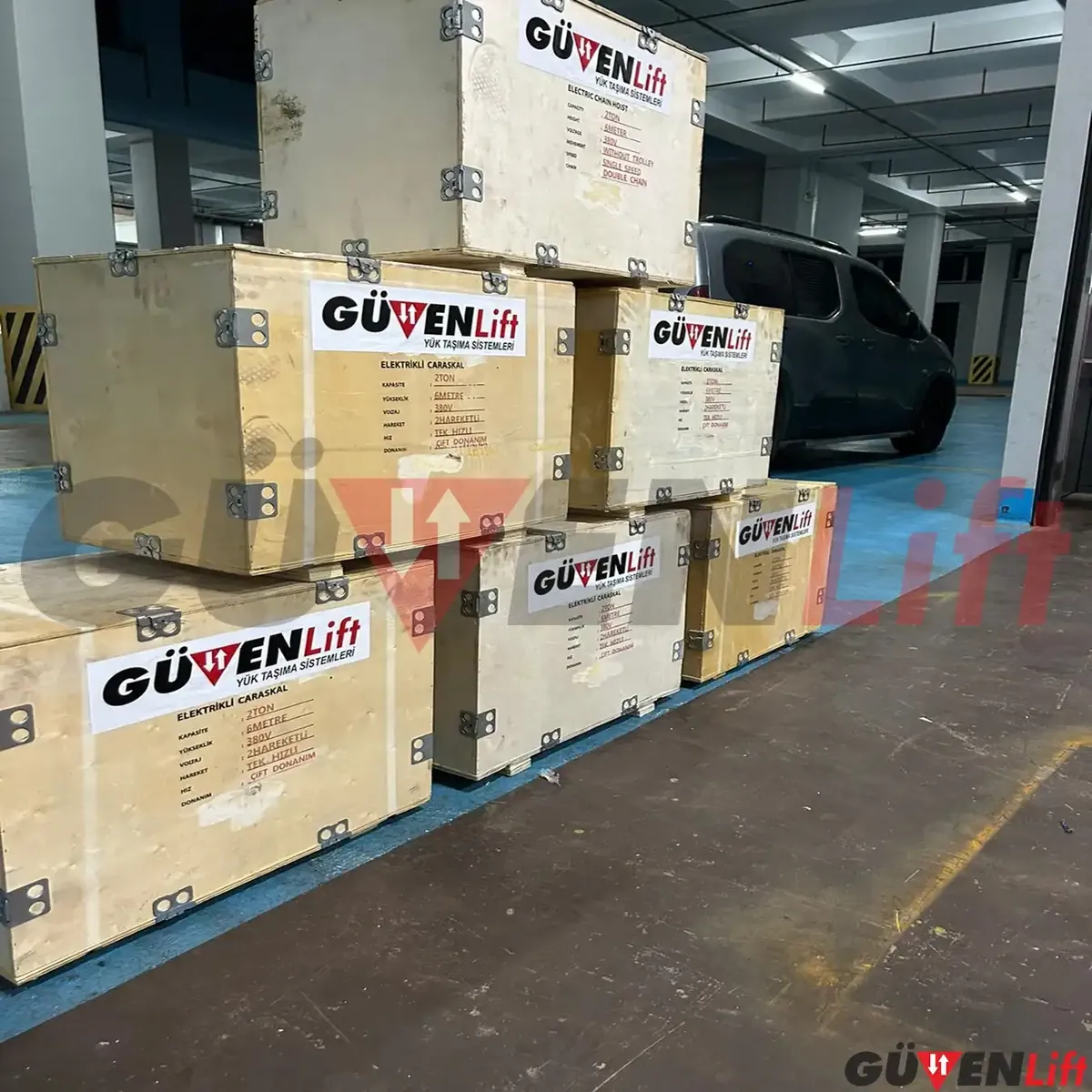 1 Ton Monoray Zincirli Vinç 380 Volt - Görsel 19