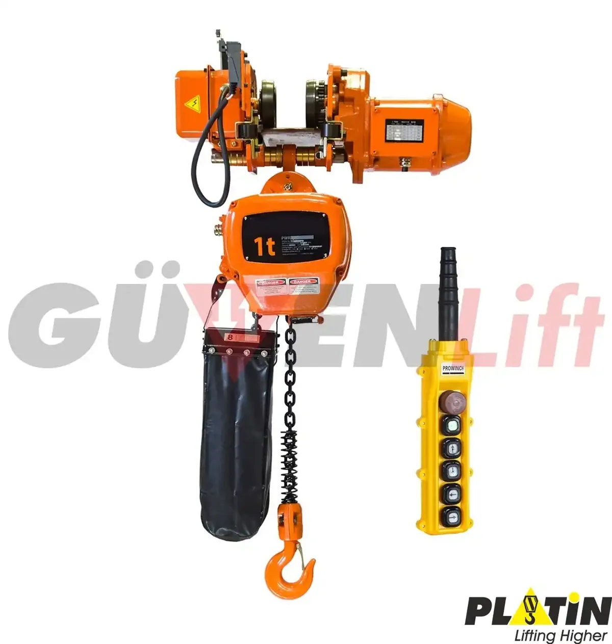 1 Ton Monoray Zincirli Vinç 380 Volt - Görsel 14